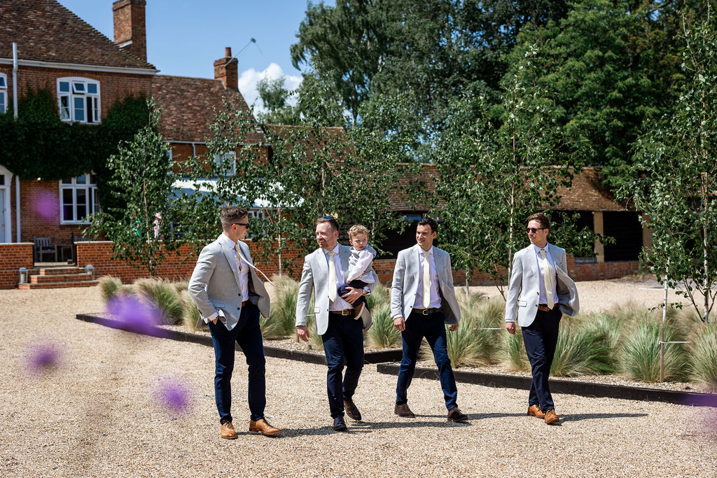 groom-preparations-polehanger-farmhouse Groom preparations before the wedding ceremony at The Gardens at Polehanger Bedfordshire venue